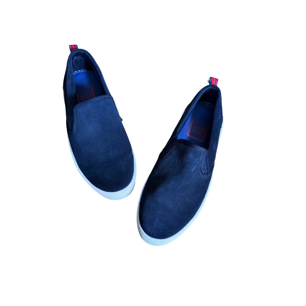 I29 A. Testoni T2M0031 navy blue slip on mens shoes suede sneakers